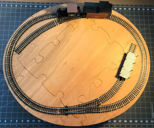 Micro-Layout Table for Model Railroad Base - 25"x21.5" Oval